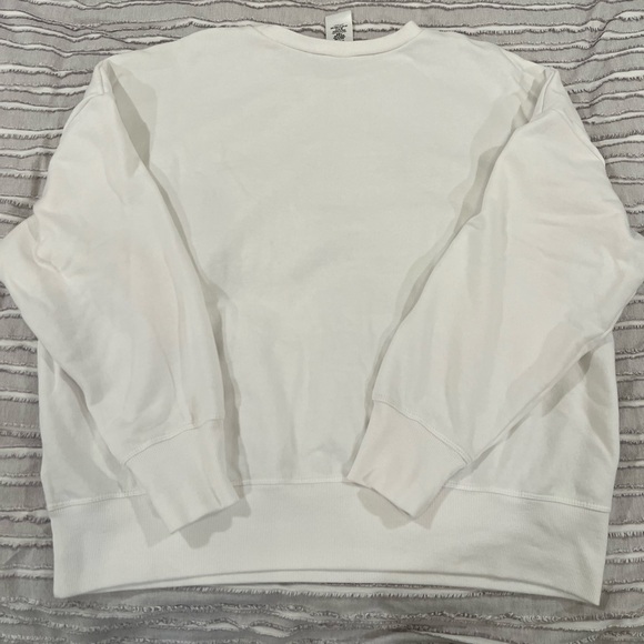 Disney White Crewneck Sweatshirt Peace Sign XL - Picture 3 of 5